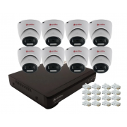 Готовый комплект IP видеонаблюдения U-VID на 8 камер HI-509FIP3B-W и видеорегистратор NVR