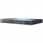 Коммутатор неуправляемый Hikvision DS-3E0326P-E 24 PoE 10/100M RJ45 2 комбо-порта (1000М Ethernet/1000M SFP)