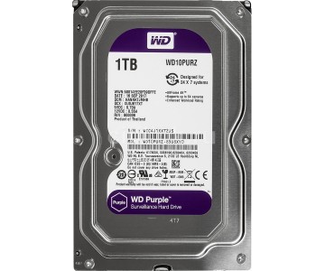 Жёсткий диск SATA-3 1Tb WD Purple 5400rpm (WD10PURZ) Cache 64Mb