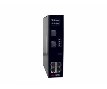 Коммутатор неуправляемый индустриальный Hikvision DS-3T0306P 4 порта Base-T 100 Мбит/с и 2 порта Base-X 1000 Мбит/с