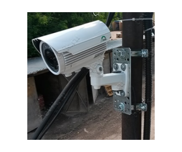 Монтажные работы камеры видеонаблюдения с протяжкой кабеля более 70 метров (ВЫСОТНЫЕ)